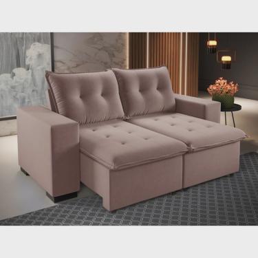 Imagem de Sofá 200cm Bipartido Retrátil e Reclinável 3 Lugares Power com Rodizios