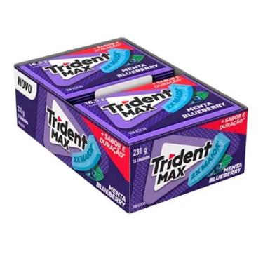 Imagem de Chiclete Trident Max Blueberry Menta 2x Maior C/14 unidades