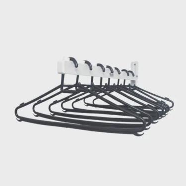 Imagem de Cabideiro Varal Arara de Parede Slim 2 em 1 Articulado