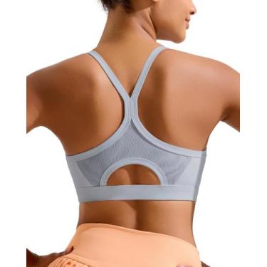 Imagem de Sutiã esportivo RUNNING GIRL High Impact, com tiras, cinza, tamanho L