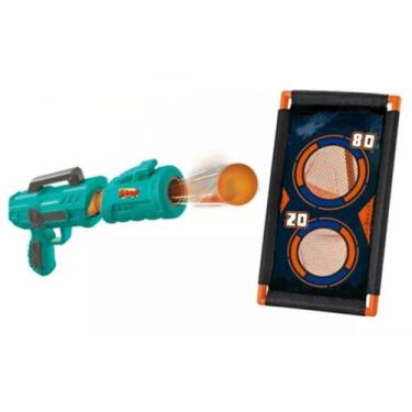 Imagem de Brinquedo Infantil Lançador Arma Arminha - Tiro ao Alvo C/ 12 Bolinhas