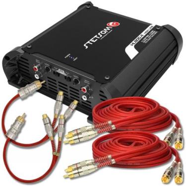 Imagem de Módulo Amplificador Stetsom Hl800.4  2 Cabos Rca  2cabos Y