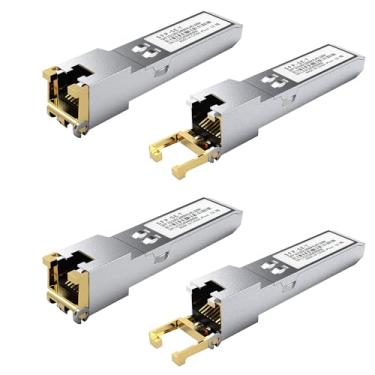 Imagem de FTTPVIPS Módulo De Cobre Sfp Para Rj45 4 Peças, Transceptor Gigabit Ethernet 1000Base-T - Compatível Com Cisco, Meraki, Ubiquiti, D-Link, Tp-Link, Supermicro, Netgear, Mikrotik S-Rj01, 1,25G Sfp-T,