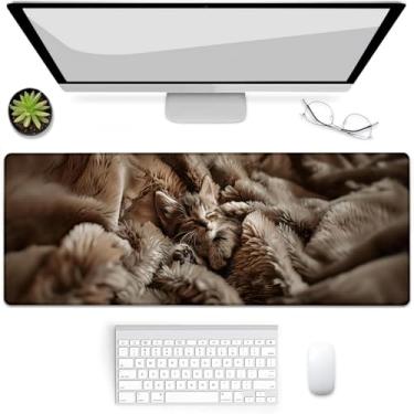 Imagem de VANZEV Tapete de rato para jogos, tapete de rato, tapete de mesa, base de borracha antiderrapante para computadores, laptop, escritório, escola, acessórios para casa, presentes 80 x 30 cm