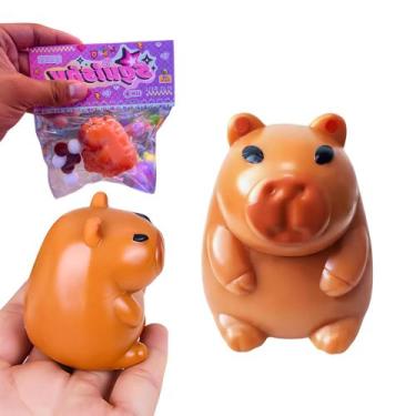 Imagem de Taba Squish Capivara Mole Mini Tik Tok Pequena Fofa - HBJS
