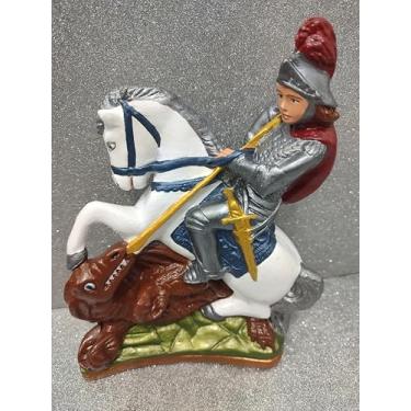 Imagem de Imagem de São Jorge Guerreiro em gesso maciço, 25cm, Decorativa