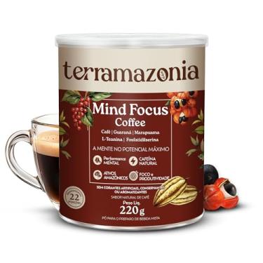 Imagem de TERRAMAZONIA Mind Focus Coffee com Bioativos Amazônicos Naturais - 144mg de Cafeína por Dose - Café, Guaraná, Cacau, Marapuama e Canela - Energia, Foco e Desempenho - Sem Glúten, Sem Lactose - 220g