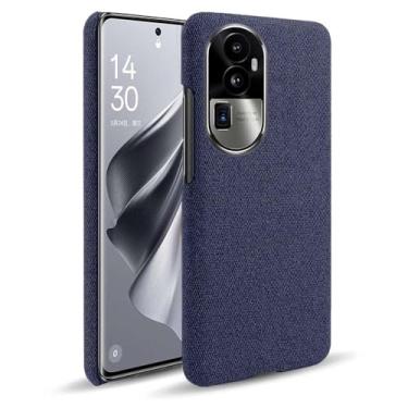 Imagem de Capa para OPPO Reno 10 PRO+,Capa desenhada em lona,Case Protetora Ultrafina com Empunhadura Macia,Design em Tecido Antichoque e Antiarranhões-Blue