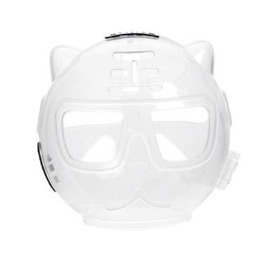 Imagem de Generic Capuz de focinho de gato, confortável capacete de tampa da boca para animais de estimação para viajar, banhando de beleza em casa, Clear S