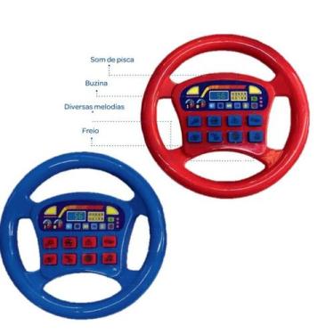 Imagem de Brinquedo Volante  AZUL ou VERMELHO Interativo Com Som - Toys