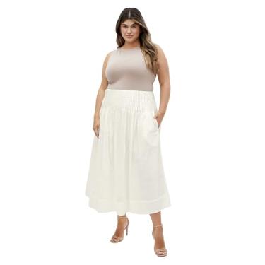 Imagem de City Chic Saia feminina plus size - Haven, Manteiga, 52