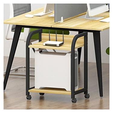 Imagem de Suporte de CPU de 2 níveis Suporte de chão de mesa Suporte de PC Suporte de torre Suporte de chão Rack de armazenamento de impressora Moldura lateral de mesa Oito Modelos Cores (Cor: 5) (4)