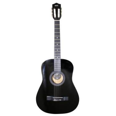 Imagem de Violão 38 acústico, com tensor e cordas de nylon, cor preto - MXT
