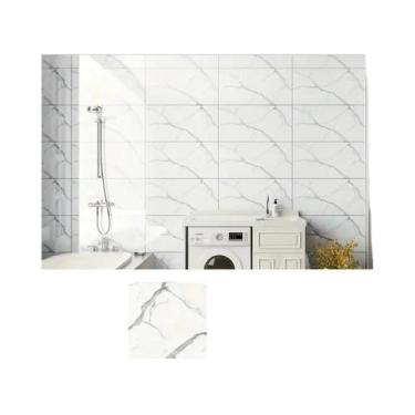 Imagem de Adesivos de Parede e Piso de Mármore PVC - À Prova D'Água (10 Peças) -