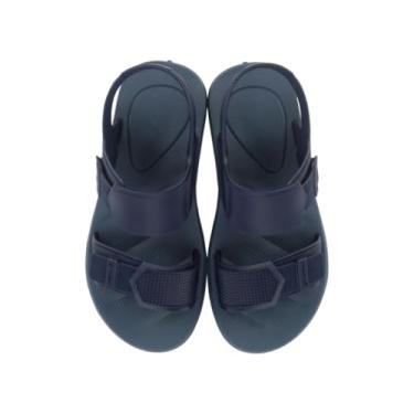 Imagem de Sandália Papete Fast Slide Masculina com Tiras Ajustáveis em PVC, Estilo Moderno e Limpeza Fácil (Azul, BR, Adulto, Numérico, 40)