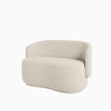 Imagem de Namoradeira Beatriz Orgânica Boucle Lisa - 7 Decor - Estopar, Bege