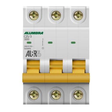 Imagem de Disjuntor Tripolar 3P 25A Curva C Albr3 Alumbra