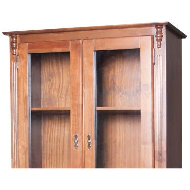 Imagem de Cristaleira Lateral com Portas de Vidro Imbuia Verniz