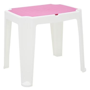 Imagem de Mesa Infantil Versa em Polipropileno Rosa e Branco