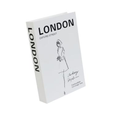 Imagem de WeiLaiKeQi 3 peças decorativas livros falsos enfeites de livros falsos elegantes dobráveis ​​caixa de papelão realista livro para café interior fazenda