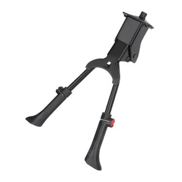 Imagem de QccHieUs Suporte para bicicleta com altura ajustável, acessório para apoio lateral dos pés, resistente, preto, para bicicletas de 24 a 29 polegadas