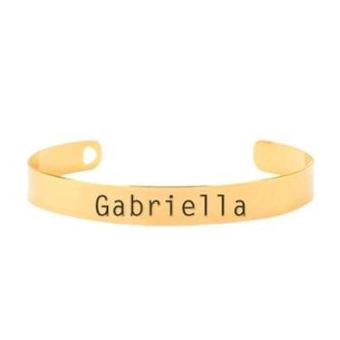 Imagem de Bracelete Personalizado Gravação Nome Gabriella Banhado Ouro 18K - 999003329-Feminino