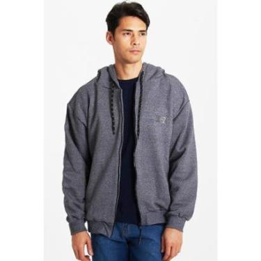 Imagem de Blusa Moletom Masculina Com Zíper Polo Wear Cinza Escuro-Masculino