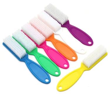 Imagem de Escova de Unha Profissional Micure Pedicure Quadrada Cabo Longo Kit 20 Peças - Mix