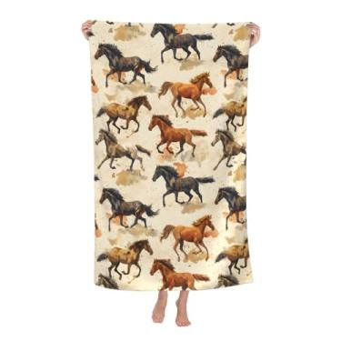 Imagem de dhakalrlde Toalha de praia de cavalo - Toalha de banho de microfibra de secagem rápida grande e leve para mulheres adultos e crianças, toalhas macias absorventes à prova de areia para esportes de