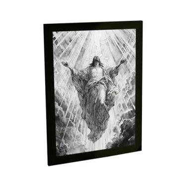 Imagem de Quadro Decorativo Jesus Cristo Ilustração Céu Hachura Decoração Poster Quarto Sala