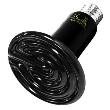 Imagem de Simple Deluxe 100W Pacote com 1 emissor de calor de cerâmica réptil Lâmpada de calor sem emissor de luz Aquecedor Coop para animais de estimação anfíbios e galinha incubadora