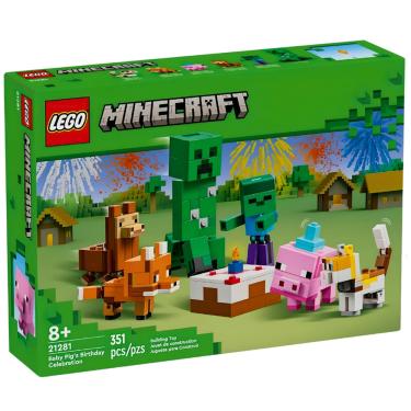 Imagem de Blocos de Montar Lego Minecraft Aniversário do Porco 21281