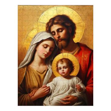 Imagem de Quebra-Cabeça Santa Sagrada Familia Inspiradora de 300 peças mdf - Col