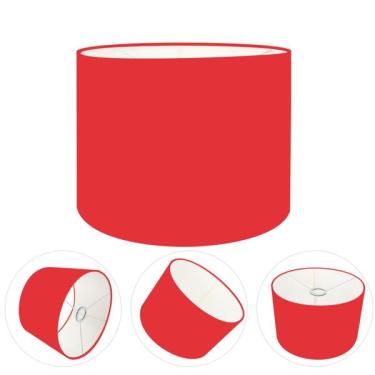 Imagem de Cúpula Abajur Cilíndrica Cp-7014 Ø35x21cm Vermelho