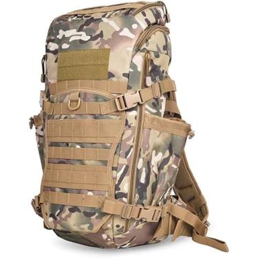 Imagem de Mochila Tática Me Mochilas De Camuflagem Militar À Prova D'Água Moutaieer Hikig Hutig Mochila Ao Ar Livre, Cp, 50-70L
