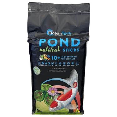 Imagem de Ração Ocean Tech Pond Natural Sticks 6kg Para Carpas Lago