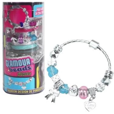 Imagem de Kit de Pulseiras Infantil Glamour Beads Com Pingentes Toyng