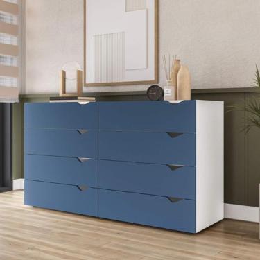 Imagem de Cômoda Organizadora 150cm com 8 Gavetas 240820 Linha Porto Politorno, 