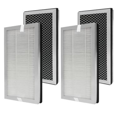 Imagem de 15 filtros de substituição compatíveis com purificador de ar MA Series 15, filtragem HEPA H13 verdadeira 3 em 1, composto de pré-filtro fino, HEPA verdadeiro H13, carbono ativado, pacote com 4