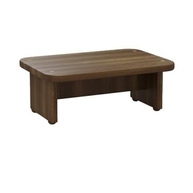 Imagem de FORRTY Banco De Pé De Madeira – Suporte De Pés Para Escritório, Cozinha E Banheiro – Banco Antiderrapante Rústico, Portátil, Design Ergonômico, Madeira Maciça(Brown 2,34x24cm (13.4"x9.4"))