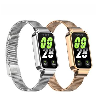 Imagem de Pulseira de Aço Inoxidável para Mi Band 9 Active, acessórios de relógio inteligente (silver)