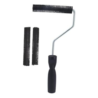 Imagem de Baoblaze Kit de rolo de pintura laminado de fibra de vidro com cabo ergonômico e ferramenta manual portátil para remoção de bolhas, para banheiras externas e, Cabeça 28mmx150mm