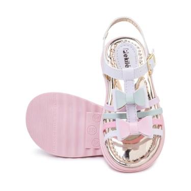 Imagem de Sandália Infantil Menina Princesa Pepete com Tiras e Laço Macia Leve e Confort, Colorida, Branca e Rosa, 20 ao 27 (8088-branco-25)