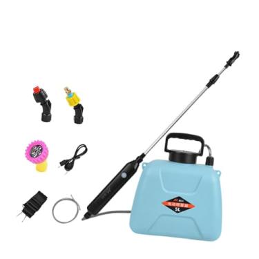 Imagem de IEUDNS Pulverizador de jardim com cabo recarregável de 5L, multiuso, modos de pulverização ajustáveis, varinha retrátil, pulverizador elétrico para lavagem, Use Cerca de 120 Minutos