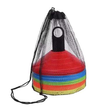 Imagem de Aymzbd 30 peças cones de futebol marcadores de pontos de treinamento cone de marcação cone de disco de futebol portátil marcadores de de campo para