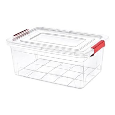 Imagem de Caixa Organizadora Retangular com Tampa 20L Transparente - Mood