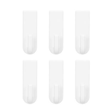 Imagem de Cffuvros 6 Ganchos de Copo de Sucção para Chuveiro, Ganchos de Adesivo de Plástico, Nenhuma Perfuração Necessária, Elegante e Minimalista para Banheiro, Cozinha, Porta de Vidro, Es