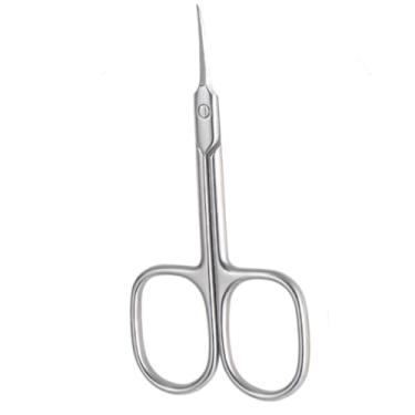 Imagem de Tesoura de cutícula para manicure, tesoura pequena para nail art, faca de cutícula de aço inoxidável, prateada, BH01
