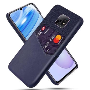 Imagem de Capa para Xiaomi Redmi 10X 5G,Tela e tampa de couro PU,Antideslizante,360°cobertura completa à prova de choque com 1 slot de cartão atrás,Prevenção de queda-Blue