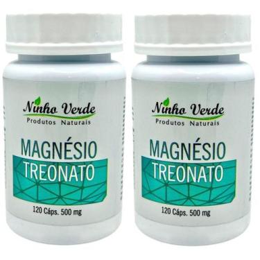 Imagem de Kit 2 Magnésio Treonato 240 Cápsulas - Ninho Verde